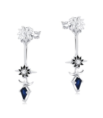 Flower Silver Stud Earring STS-7150-OX